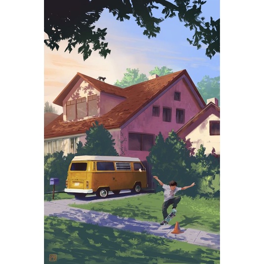 Bộ tranh đính đá 5D họa tiết phong cảnh/ hồ/ rừng độc đáo kích thước 30x40cm DIY dùng trang trí