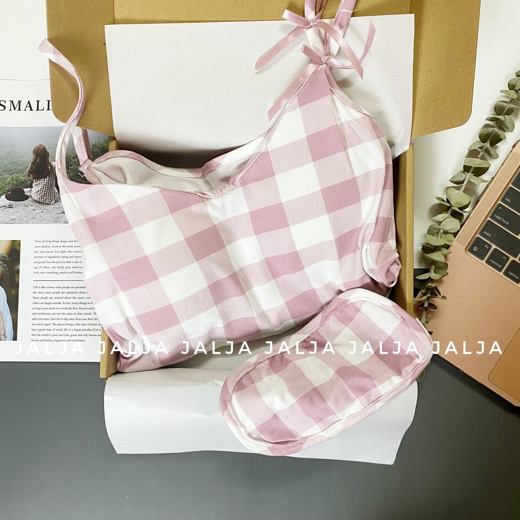 Váy ngủ hai dây nữ đầm ngủ thun cotton mềm mịn mặc nhà có đệm ngực đuôi cá xếp ly họa tiết dễ thương JALJA Vay06