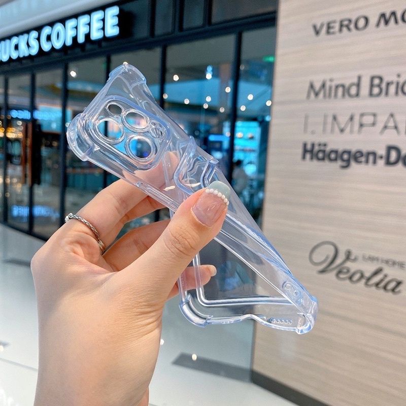 11 | 12 | 13 Pro max | Xs max | X 8 7 plus Ốp Lưng Điện Thoại Trong Suốt Chống sốc 4 góc Có Ngăn khe Đựng cài Thẻ Iphone | BigBuy360 - bigbuy360.vn