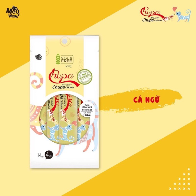 Súp thưởng Chupa Creamy gói 4 thanh (00654)