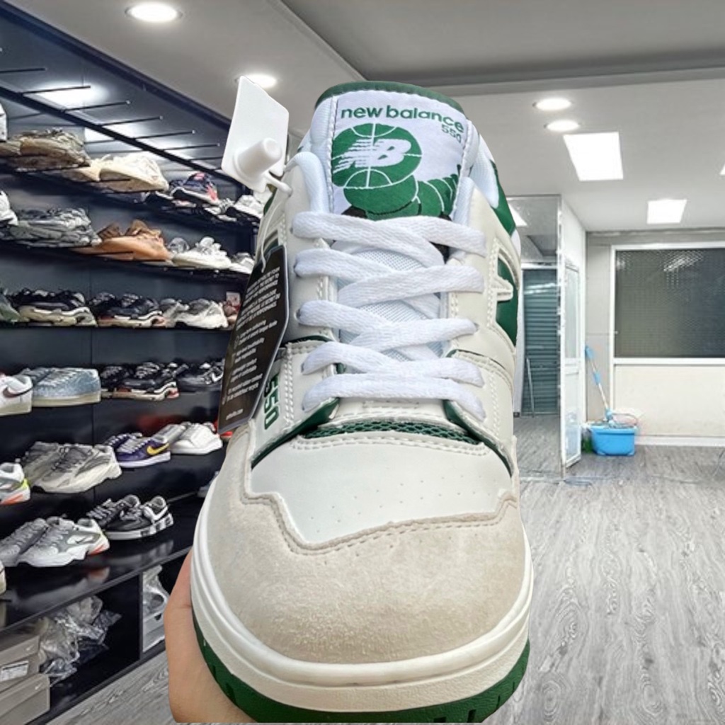 Giày New Balance 550 'White Green' BB550WT1, NB xanh lá bản SC BẢN NEW - Yabi_boutique