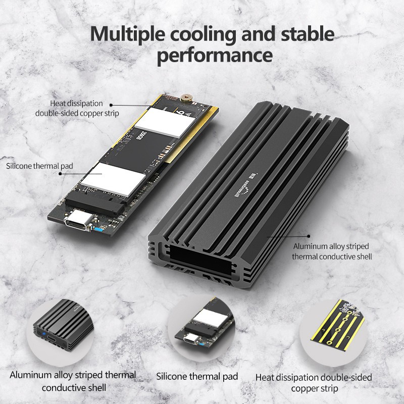 Hộp Đựng Ổ Cứng Ssd Blueendless Loại C M.2 Nvme 2230 / 2242 | BigBuy360 - bigbuy360.vn