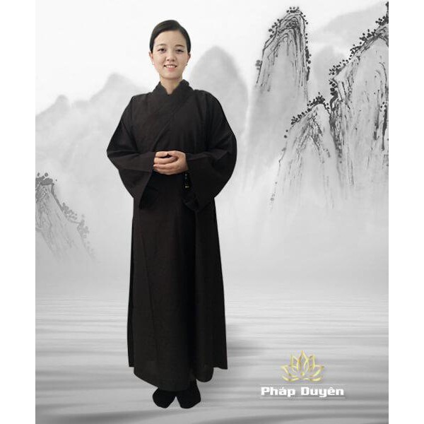 Áo Tràng Truyền Thống Màu Nâu, Xám  Cho Phật Tử - Cư Sĩ, Đồ Tu - Đi Chùa Nam Nữ