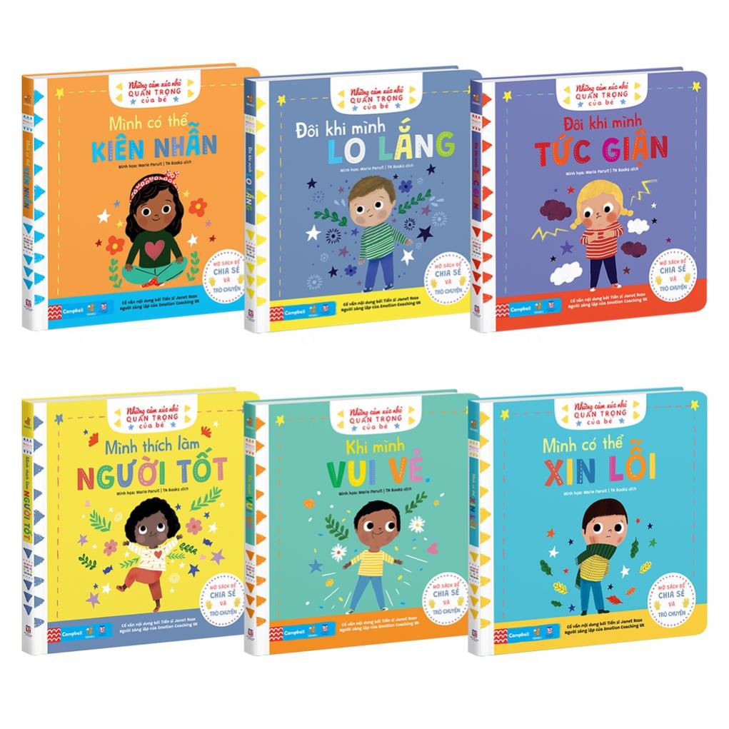 Bộ 6 cuốn sách những cảm xúc nhỏ quan trọng của bé - Sách tương tác lật mở