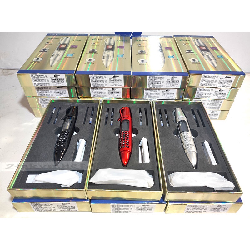 Điện thoại hình cây bút AK 007 siêu nhỏ hỗ trợ 2 sim, thay đổi giọng nói