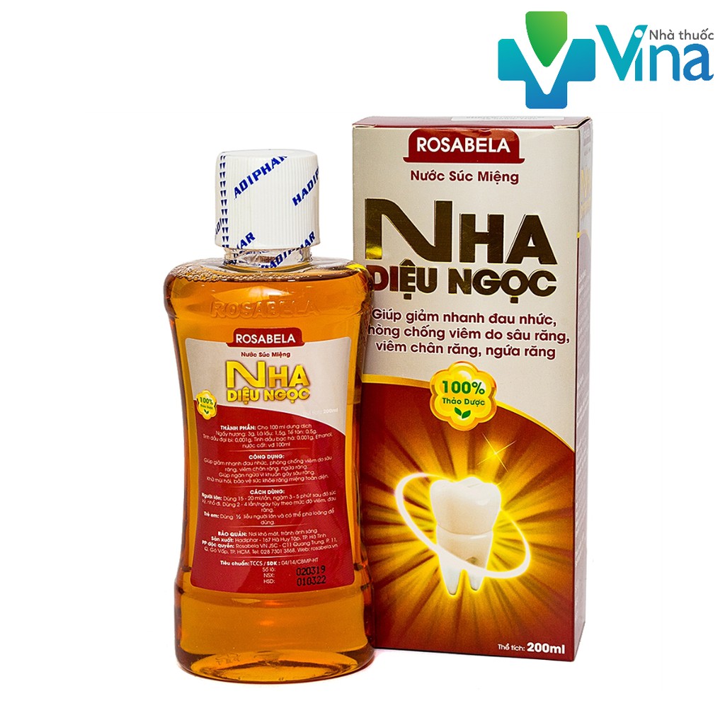 Nha Diệu Ngọc - Nước súc miệng giảm nhanh đau nhức răng, an toàn từ thảo dược thiên nhiên