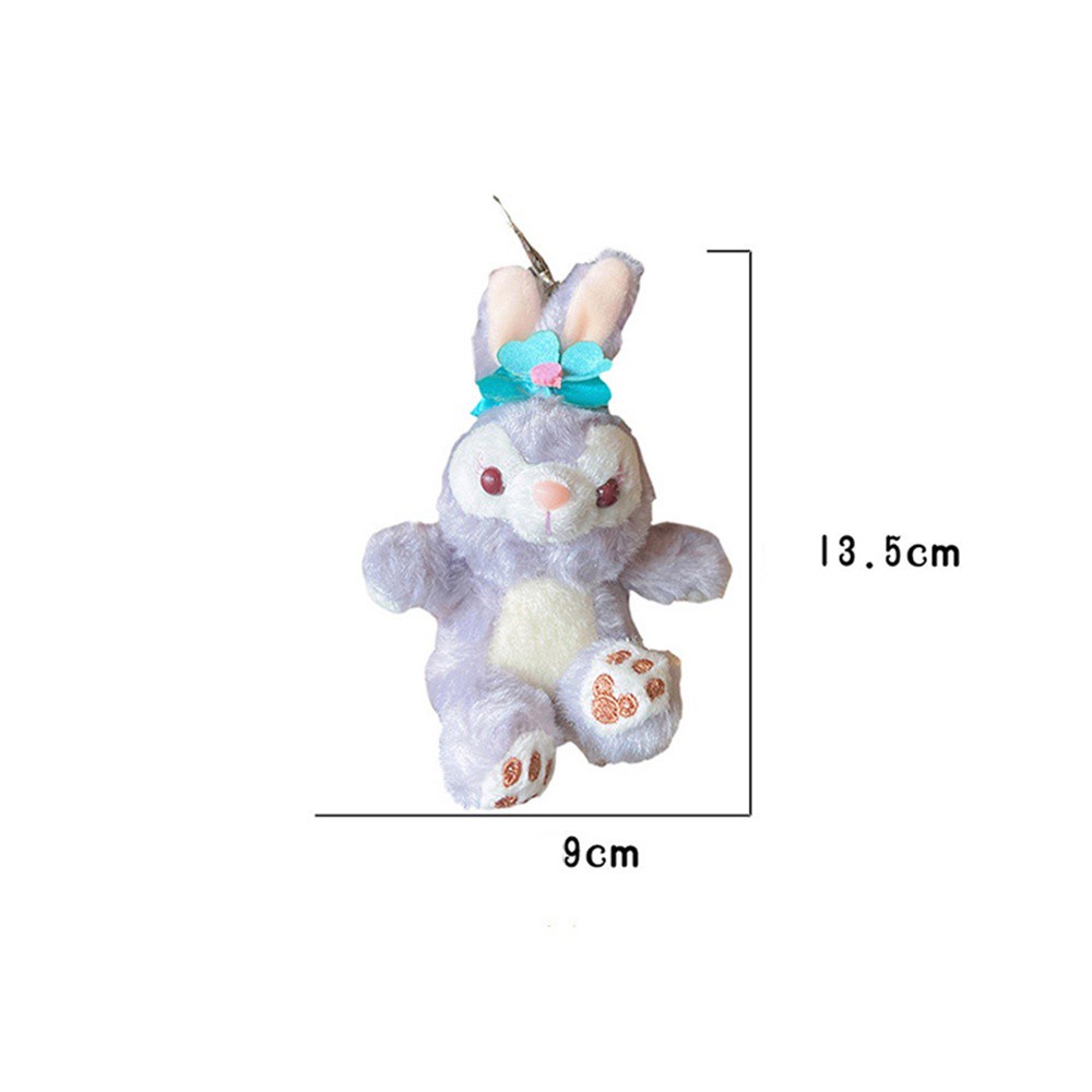 Móc chìa khóa hình thỏ nhồi bông dễ thương đáng yêu