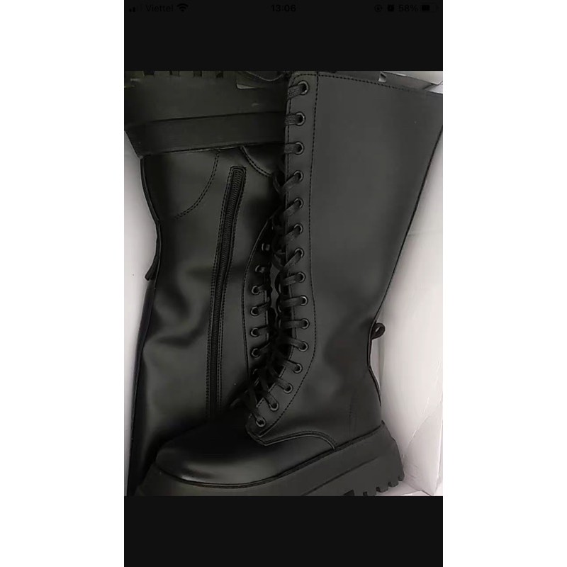 Boot nữ cổ cao đan dây đế 6cm,boot đùi chiến binh,bốt da,ôm chân,chuẩn form(Ảnh thật) | BigBuy360 - bigbuy360.vn