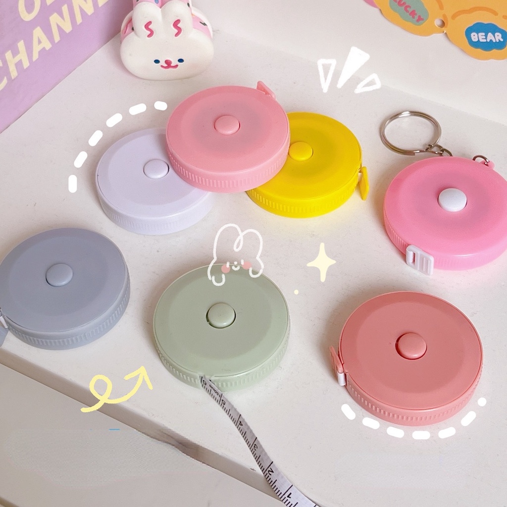Thước Dây Mini 2m Mềm Mại In Họa Tiết Hoạt Hình Dễ Thương