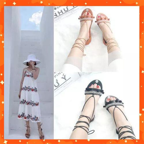 Sandal cột dây thổ cẩm