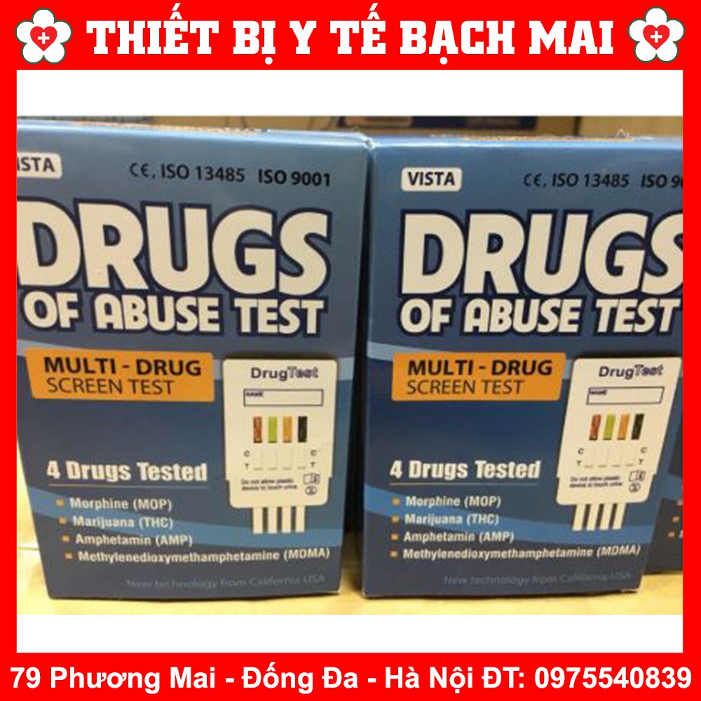 Que Thử Nghiện Ma Túy 4 Chân Tổng Hợp MET, THC, MDMA, MOP