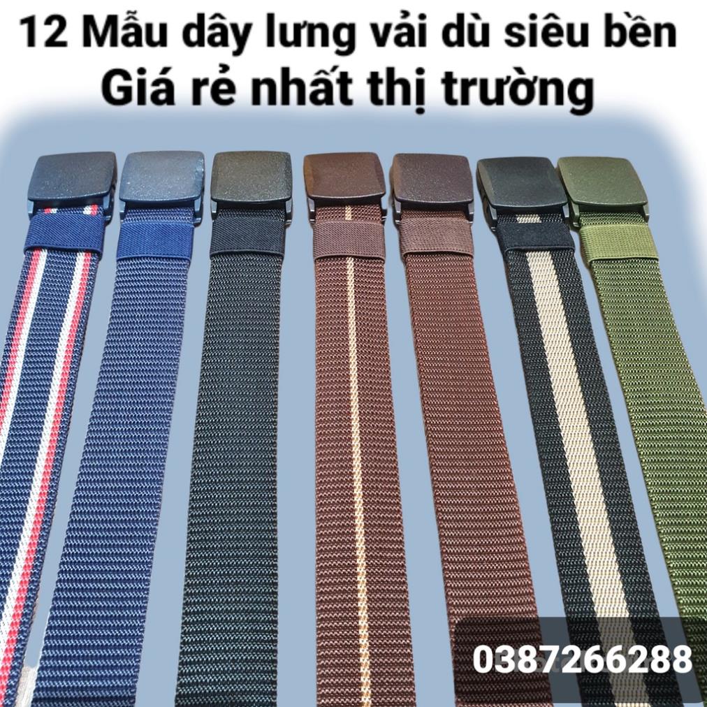 Dây Lưng Nam Vải Dù Phong Cách Cá Tính,12 mẫu thắt lưng nam đẹp vải dù lính mỹ KHÓA LUỒN DÂY Tốt