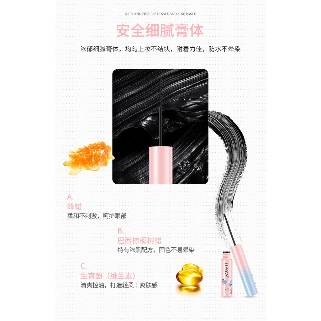 Mascara JIAYA không thấm nước trang điểm mắt làm dày mi | BigBuy360 - bigbuy360.vn