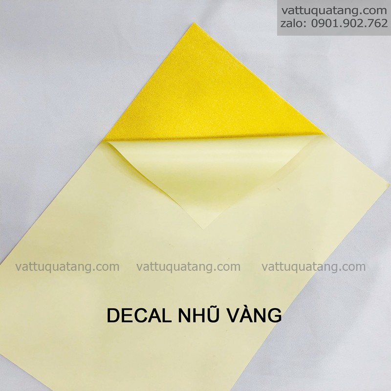 Decal nhũ vàng/bạc/đồng