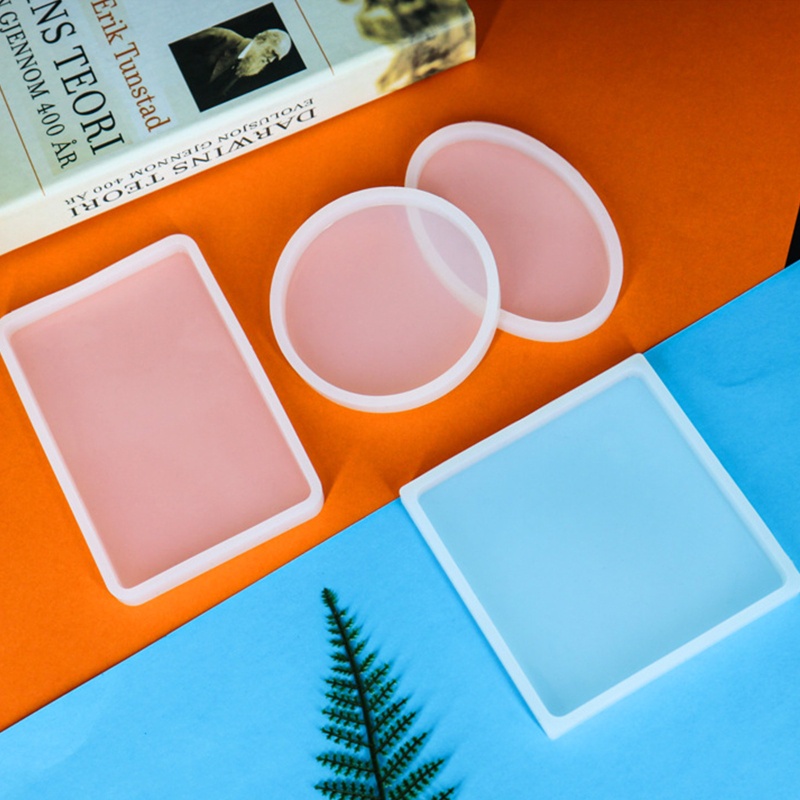 Khuôn Silicone Làm Mặt Dây Chuyền Bằng Nhựa Epoxy Hình Chữ Nhật / Vuông / Chữ Nhật DIY