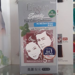 [ Hàng Công Ty- Hsd 2024] Thuốc Nhuộm Tóc Bigen Speedy Hair Color Conditioner- 883 Nâu Sẫm