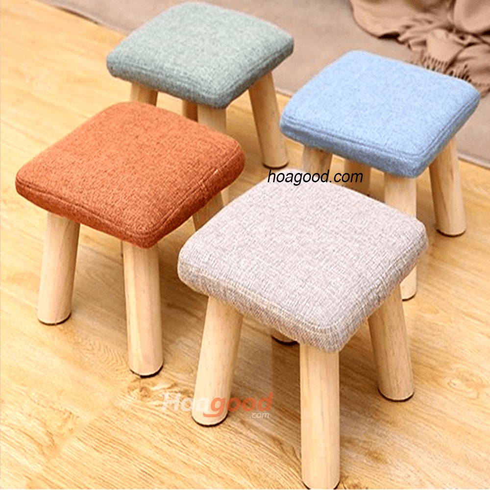 Ghế đôn gỗ Sofa cực xinh đa năng, để đâu cũng đẹp