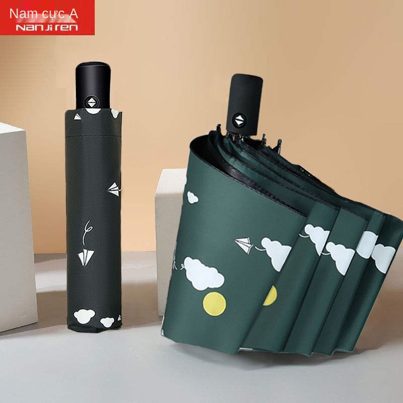 DÔ gấp hoàn toàn tự động nữ sinh phiên bản hàn quốc dễ thương che mưa nắng kép 2 lớp và chống tia UV
