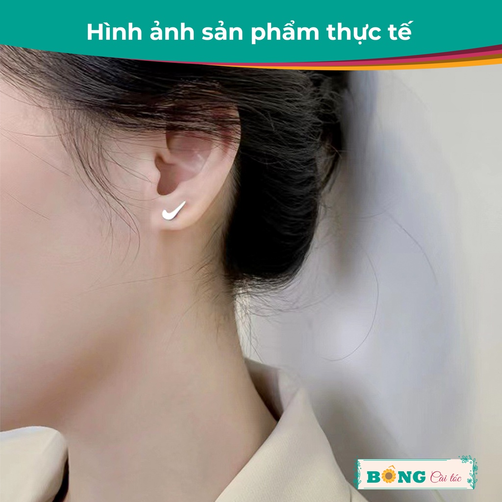 Bông tai titan unisex thiết kế cá tính phong cách Hàn Quốc, thép y tế không gỉ BT110 - khuyên tai BÔNG Cài Tóc