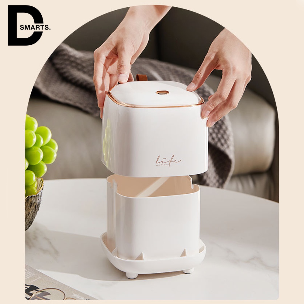 Thùng rác mini để bàn kiểu dáng hiện đại, sang trọng đựng đồ tiện dụng tiện lợi, chất liệu ABS cao cấp