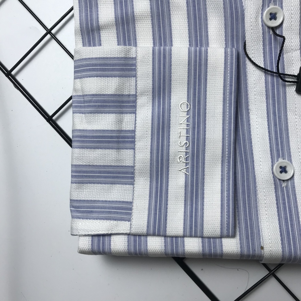 Áo sơ mi nam dài tay ARISTINO tà lượn from regular ALS40607