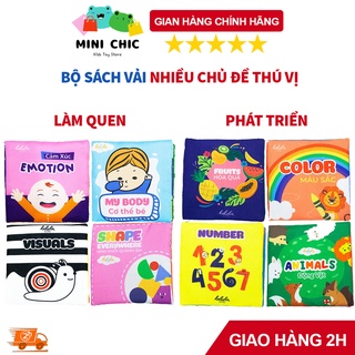 Bộ sách vải cho bé Lalala Baby, sách vải nhiều chủ đề thú vị. Mini cloth book