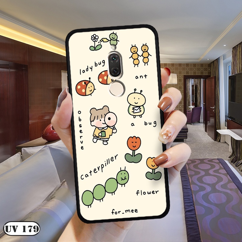 Ốp lưng  HUAWEI Nova 2i - Lưng nhám viền dẻo in 2D