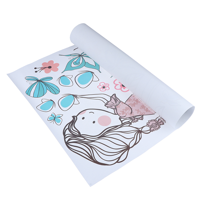 Favn Bless Miếng Dán Tường Phòng Ngủ Bé Gái Bướm Hoạt Hình Nghệ Thuật