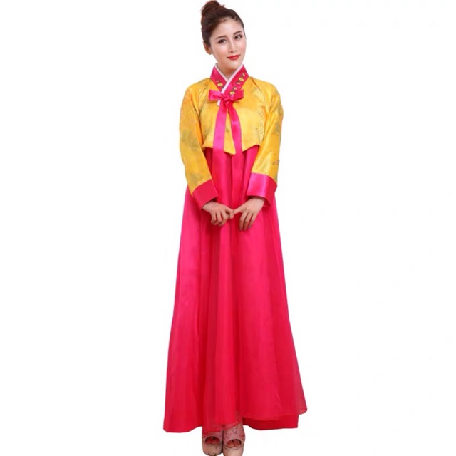 Hanbok Hàn Quốc họa tiết áo và váy 2 lớp siêu đẹp