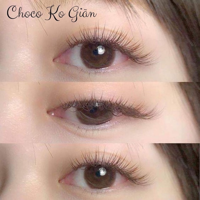 Choco Lens , bạn nào thích mắt to tròn , tự nhiên thì chọn màu choco nhé , thuộc màu nâu đậm như socola