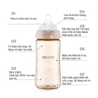 Bình sữa Moyuum 170ml/270ml Hàn Quốc