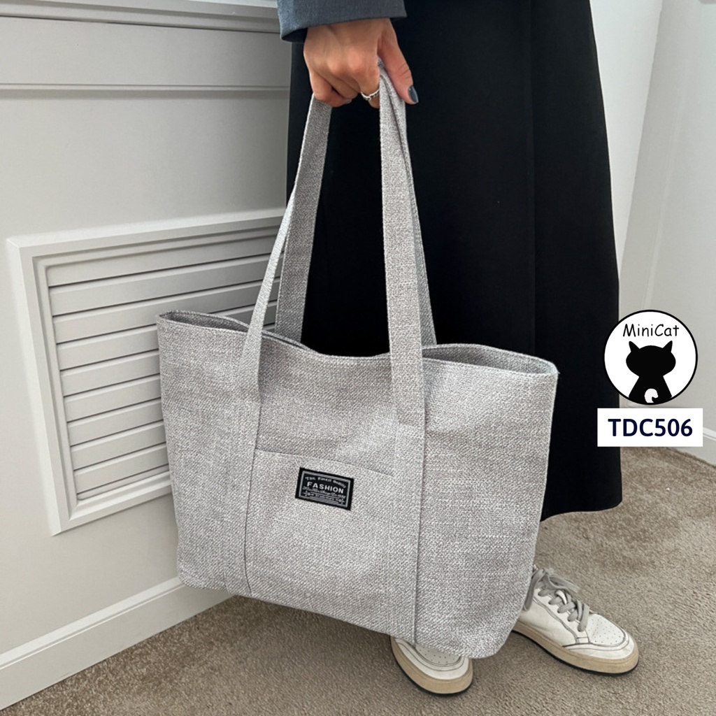 Túi tote siêu rộng đi học đi chơi giá rẻ thời trang Hàn Quốc MiniCat TDC506