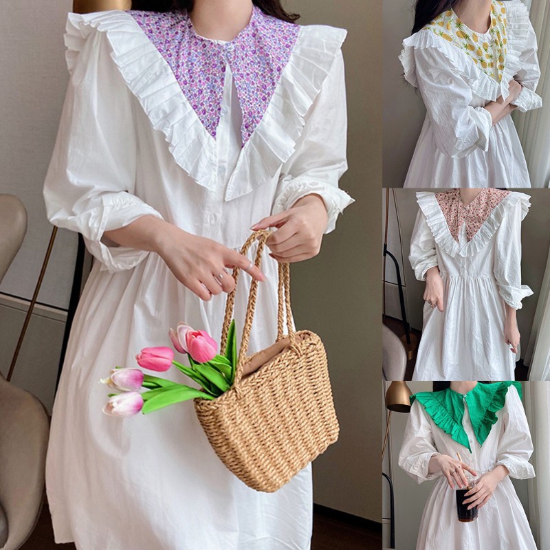Khăn Choàng Cổ Chiffon In Họa Tiết Hoa Phong Cách Lolita Ngọt Ngào Cho Nữ | BigBuy360 - bigbuy360.vn