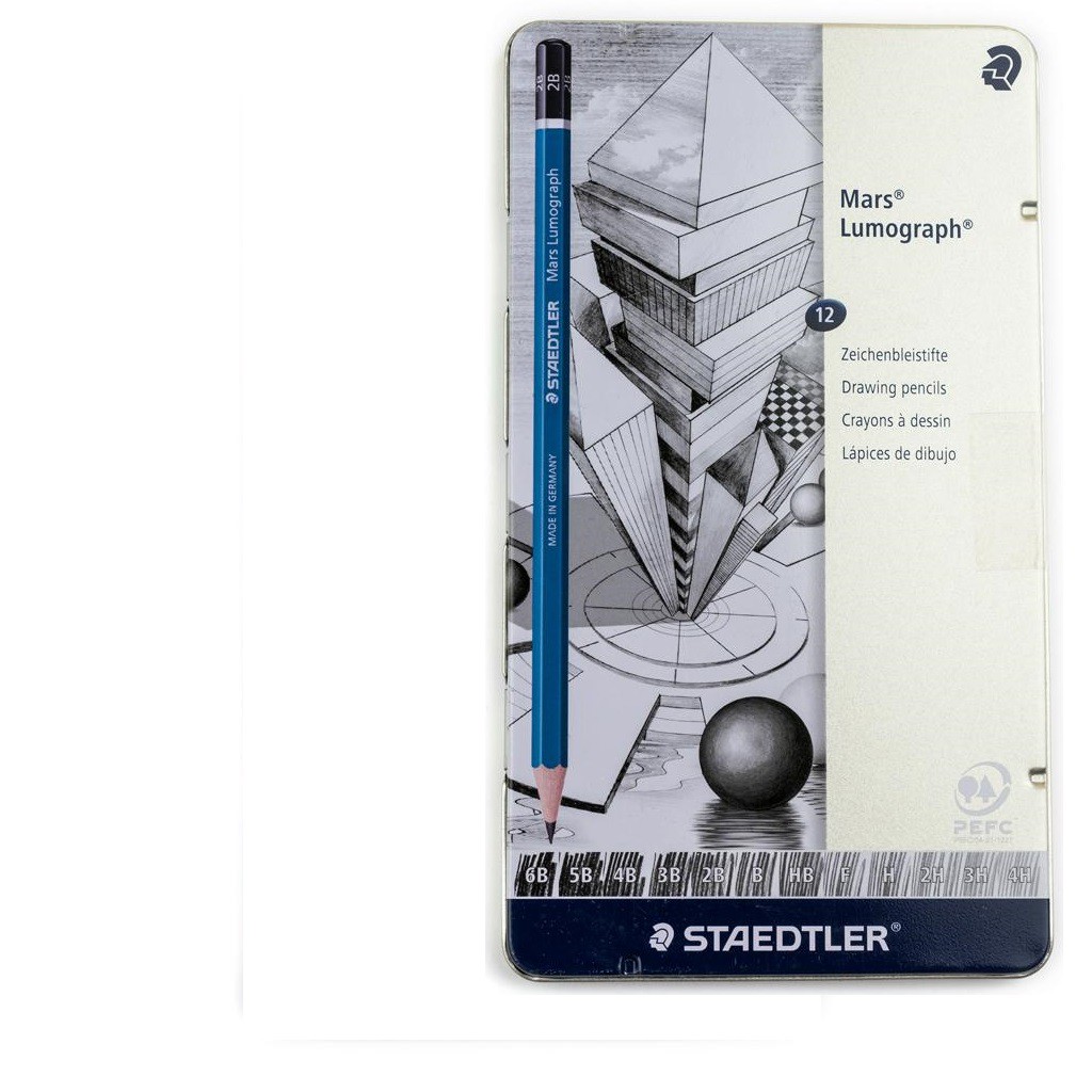 -BỘ CHÌ PHÁC THẢO STAEDTLER MARS® LUMOGRAPH® 100G12 - SET 12 CÂY-