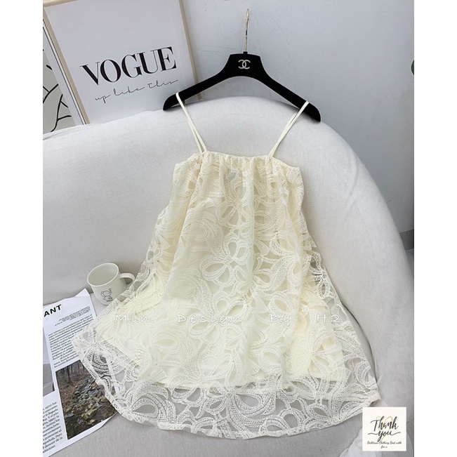Váy ren babydoll 2 dây siêu xinh.