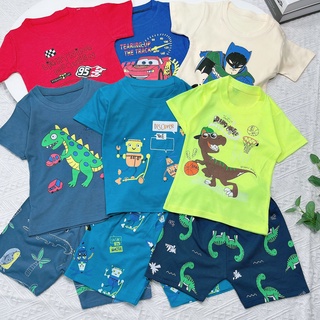 Combo 5 bộ quần áo bé trai ngắn tay chất cotton mềm mát