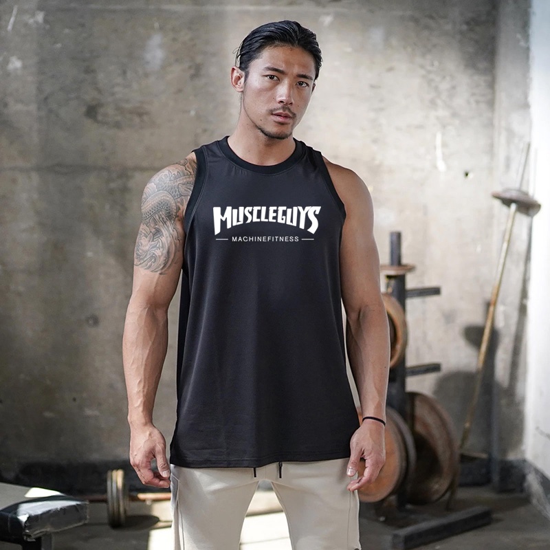 Áo Ba Lỗ Thể Thao In Chữ Thời Trang Mùa Hè Dành Cho Nam