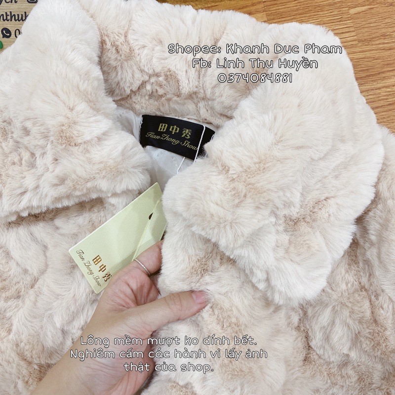 ÁO LÔNG Trần bông SANG CHẢNH, lông mượt, thời trang thu đông