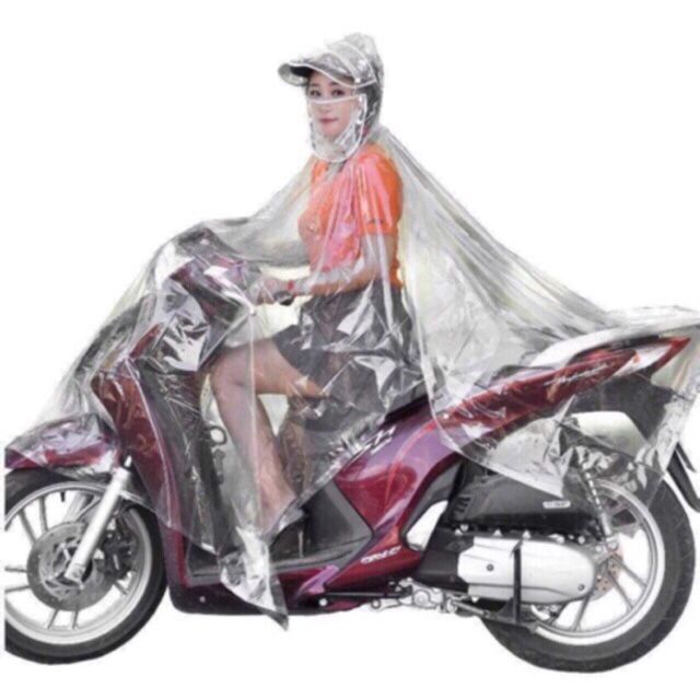 ÁO MƯA TRONG SUỐT 2 ĐẦU