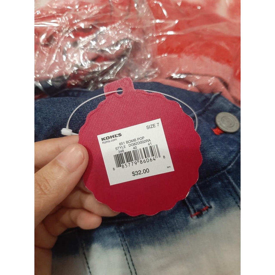 Quần short yếm jeans hàng KOHL'S xuất xịn