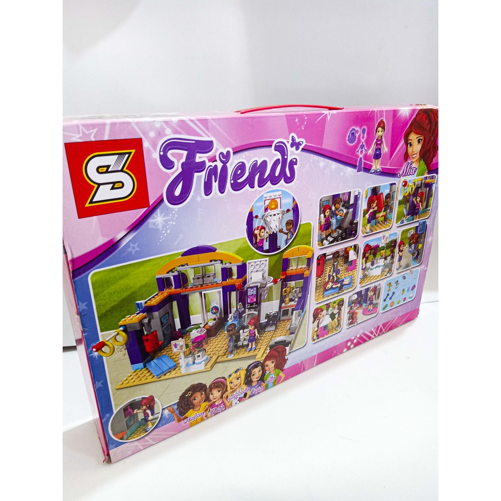 Lắp ráp xếp hình Not Lego Friends 41312,  sy881 : Trung Tâm Thể Thao bóng rổ Heartlake 349+ mảnh