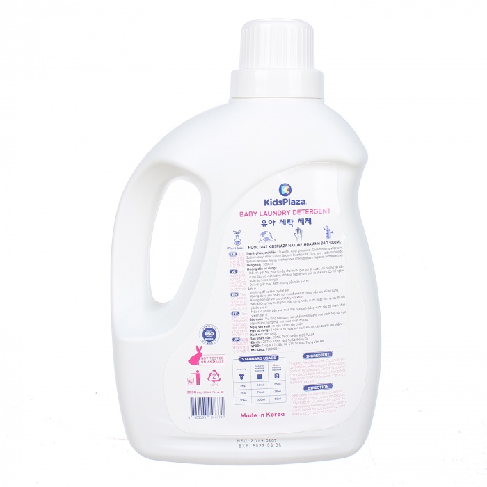 Nước giặt Kids Plaza Nature hương hoa anh đào 3000ml