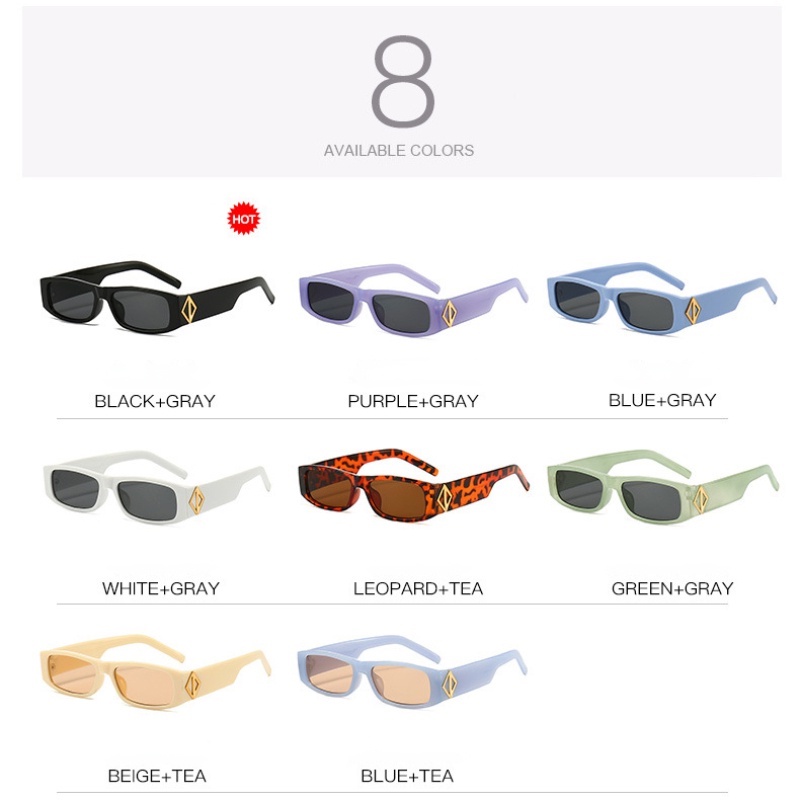 Kính Mát Gọng Vuông Nhỏ Phong Cách Âu Mỹ Cổ Điển Chống Tia UV Thời Trang Cho Nữ