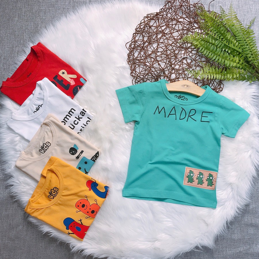 MA016 áo thun bé trai ,quần áo trẻ em hình  họa tiết đa dạng (Size 18-46kg) chất vải 100% cotton RZM2