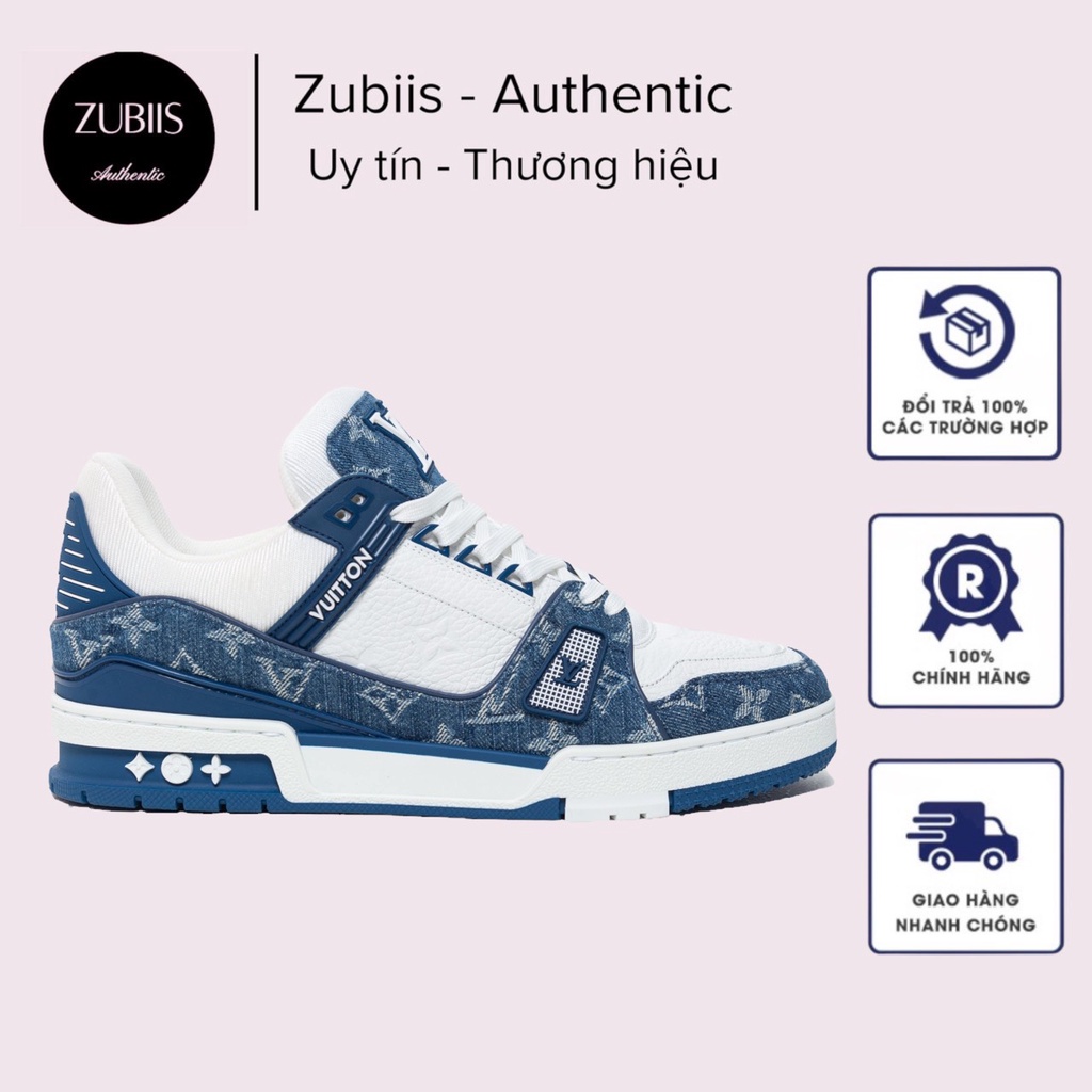 Giày sneaker LV  Trainer xanh than SC  đi biển thể thao nam nữ full bill box