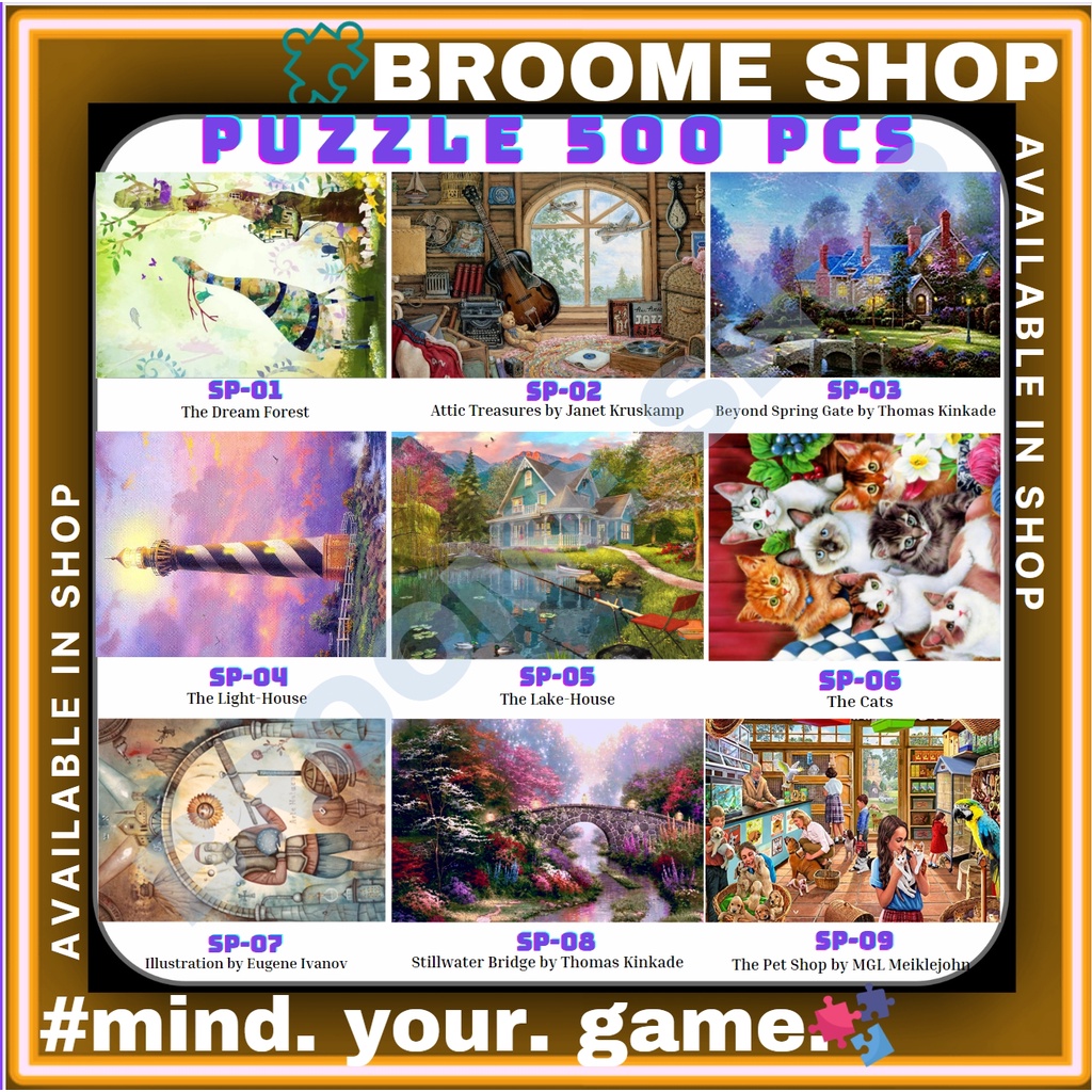 Bộ đồ chơi giáo dục Bộ tranh xếp hình cho bé cao cấp 500 mảnh ghép Puzzle Cao Cấp Tranh Xếp Hình Phong Cảnh Hoạt Hình