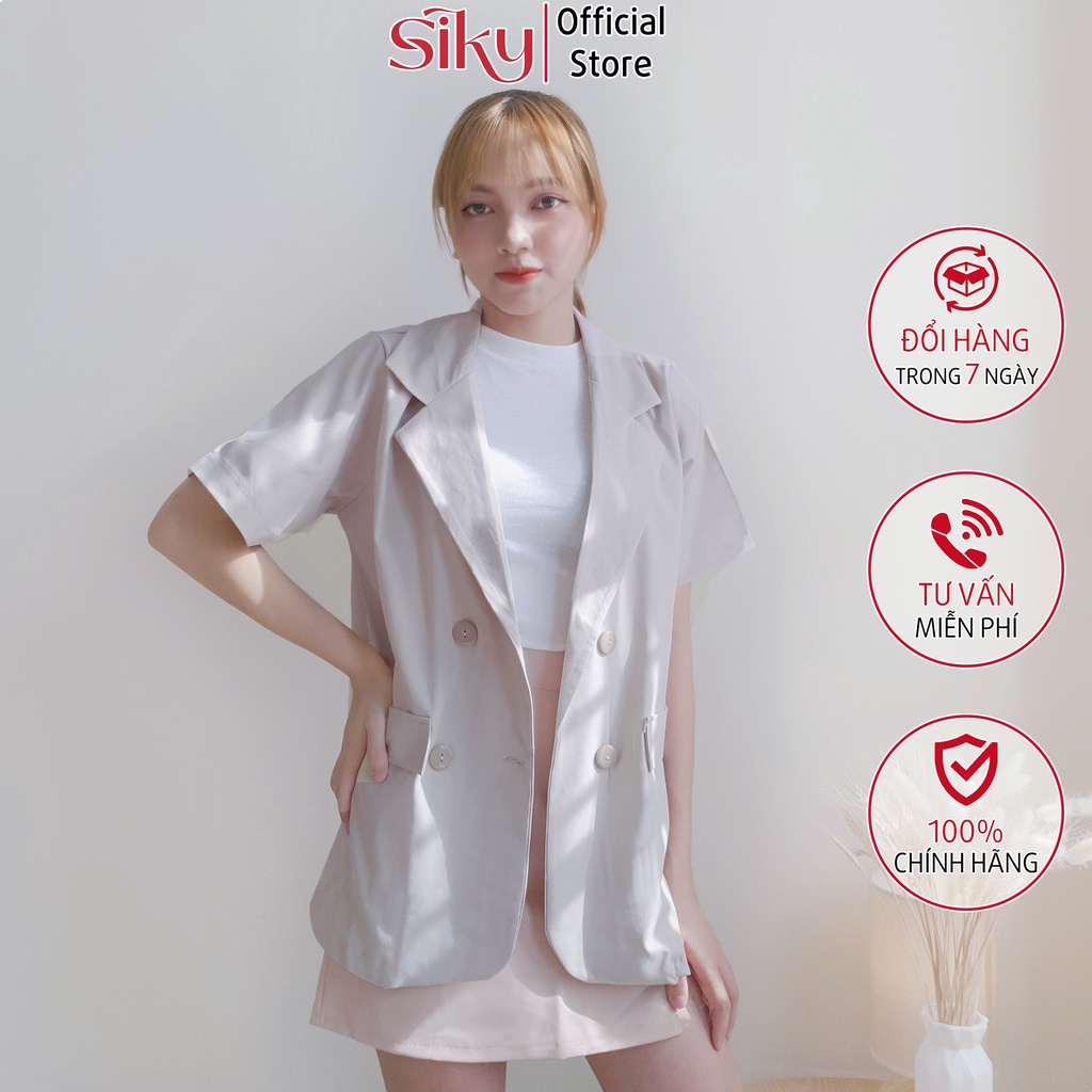 Áo blazer cộc tay SIKY khoác ngoài phong cách Hàn Quốc - HX03 | WebRaoVat - webraovat.net.vn