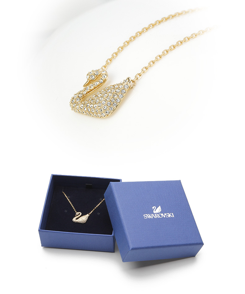 FREE SHIP Dây Chuyền Nữ Swarovski SWAN Kết cấu pha lê mặt dây chuyền thiên nga cổ điển Necklace Crystal FASHION cá tính Trang sức trang sức đeo THỜI TRANG