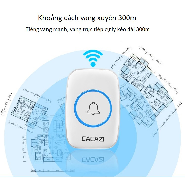 Chuông Cửa Không Dây Chống Nước Cacazi A10