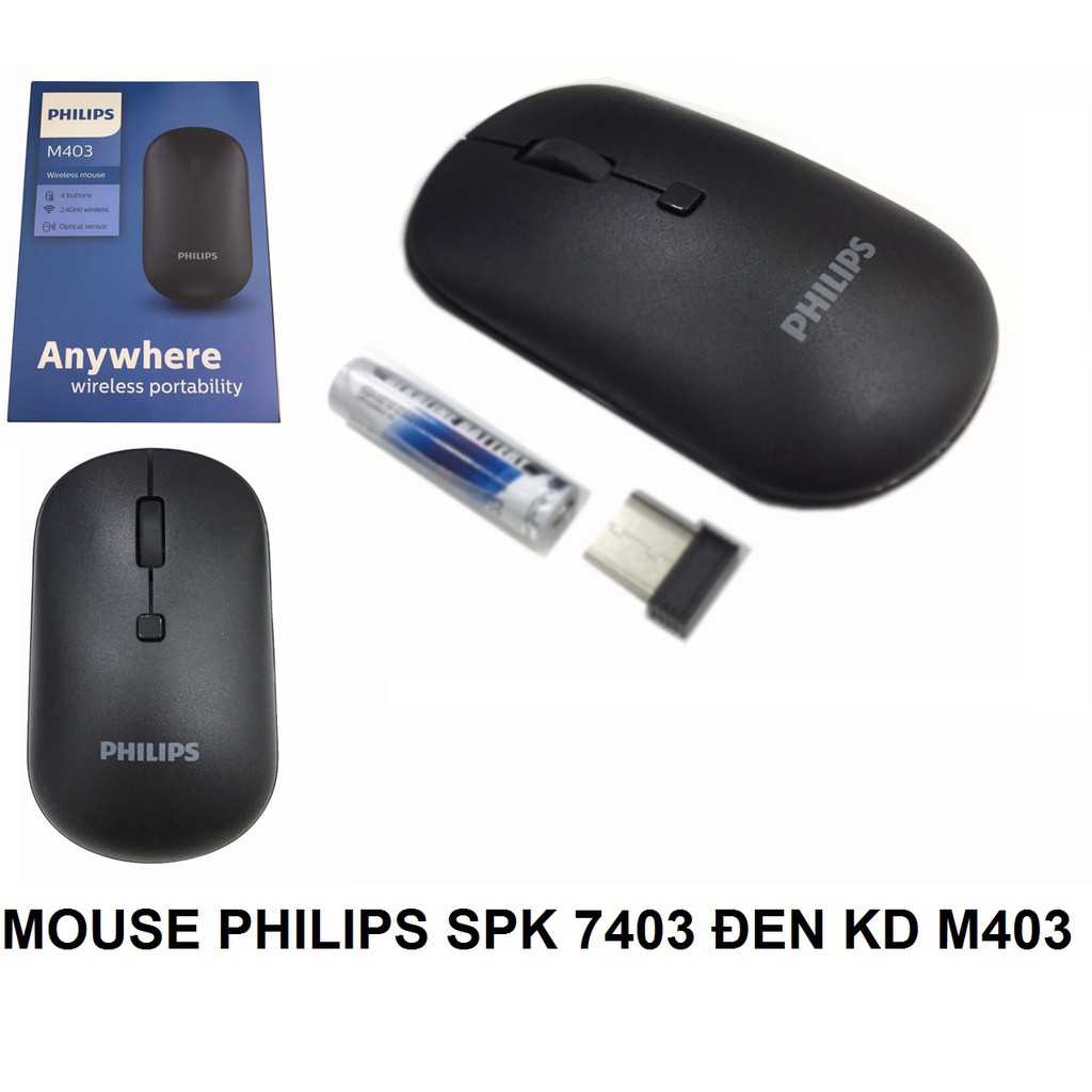 CHUỘT PHILIPS SPK 7403 KD ĐEN (M403)